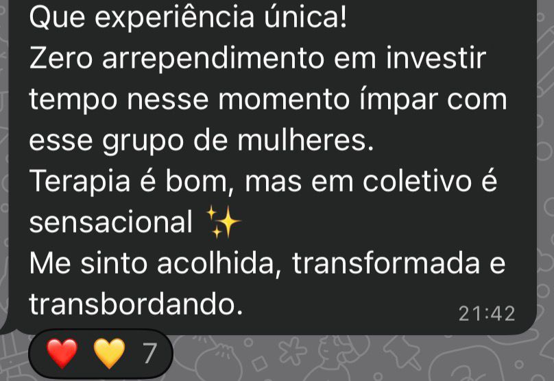 Depoimento de participante da Tenda 2