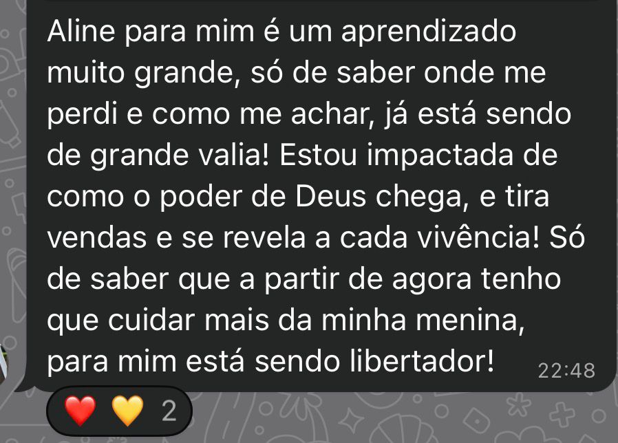 Depoimento de participante da Tenda 8